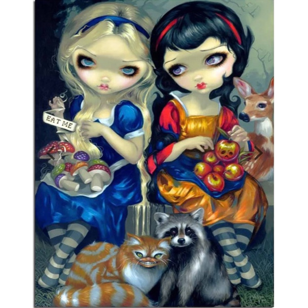 Alice & Snow White DIY 5D Full Round Drill Diamond Painting